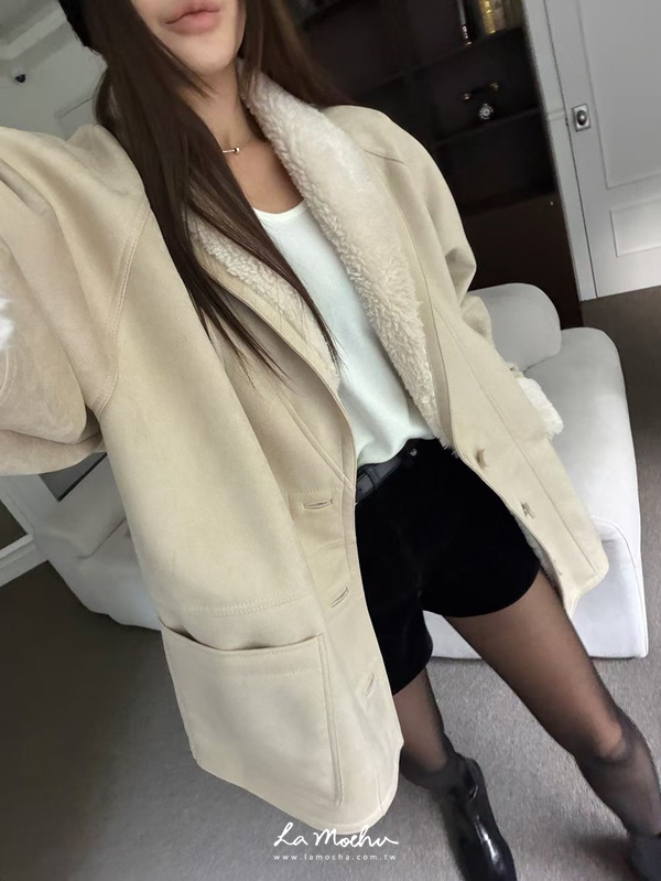 天鵝絨保暖小短褲